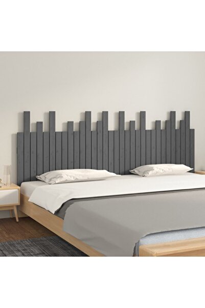 Concept Κεφαλάρι τοίχου, γκρι, 204x3x80 cm, μασίφ ξύλο πεύκου