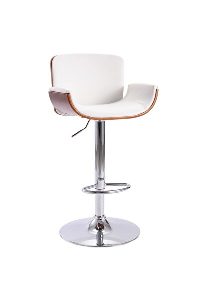 Concept Σκαμπό μπαρ, λευκό, οικολογικό Δερμάτινο