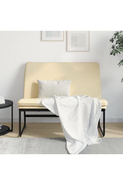 Concept Bancă, crem, 100x75x76 cm, material textil