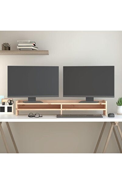 Concept Suport pentru monitor, 100x24x16 cm, lemn masiv de pin