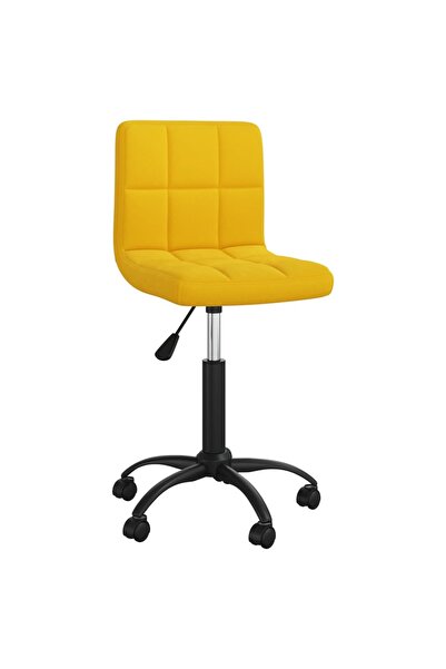 Concept Scaun de bucătărie pivotant, galben muștar, catifea