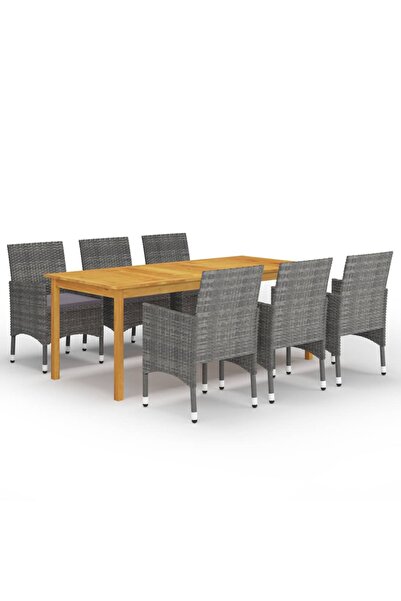 Concept Set mobilier de grădină, 7 piese, gri