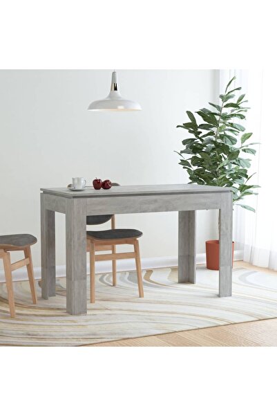 Concept Τραπέζι κουζίνας, γκρι χρώματος τσιμέντου, 120 x 60 x 76 cm, μοριοσανίδα