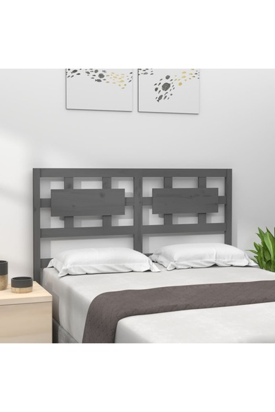 Concept Tăblie de pat, gri, 205,5x4x100 cm, lemn masiv de pin