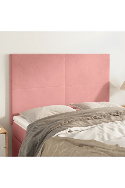 Concept Tăblii de pat, 4 buc, roz, 72x5x78/88 cm, catifea