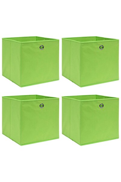 Concept Κουτιά αποθήκευσης, 4 τεμ., πράσινο, 32x32x32 cm, ύφασμα