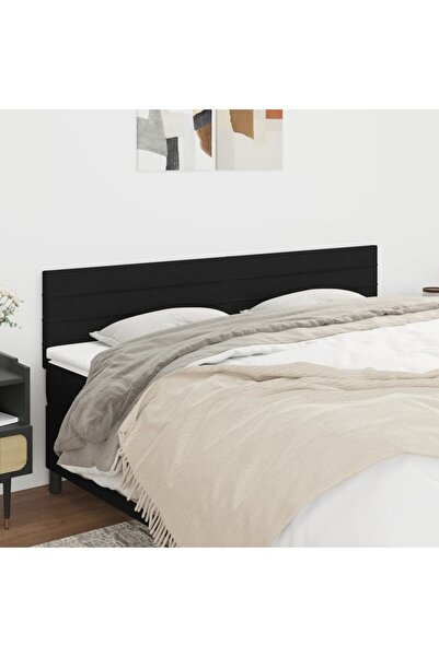 Concept Tăblii de pat, 2 buc, negru, 90x5x78/88 cm, textil