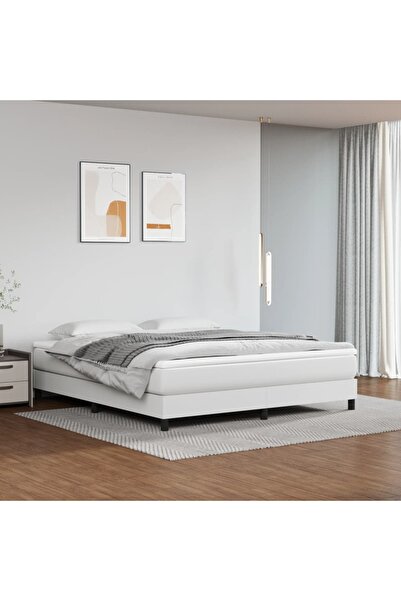 Concept Στρώμα κρεβατιού με ελατήρια, λευκό, 180x200x20 cm, οικολογικό Δερμάτινο