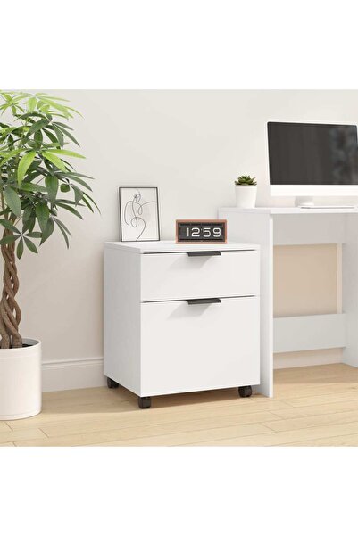 Concept Κινητό ντουλάπι αρχειοθέτησης με ρόδες, λευκό, 45x38x54 cm, επεξεργασ...