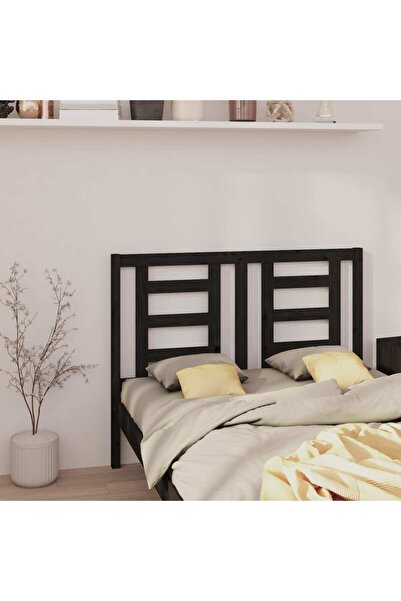 Concept Κομοδίνο, μαύρο, 126x4x100 cm, μασίφ ξύλο πεύκου