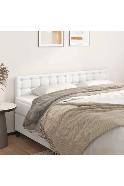 Concept Tăblii de pat, 2 buc, alb, 90x5x78/88 cm, piele ecologică