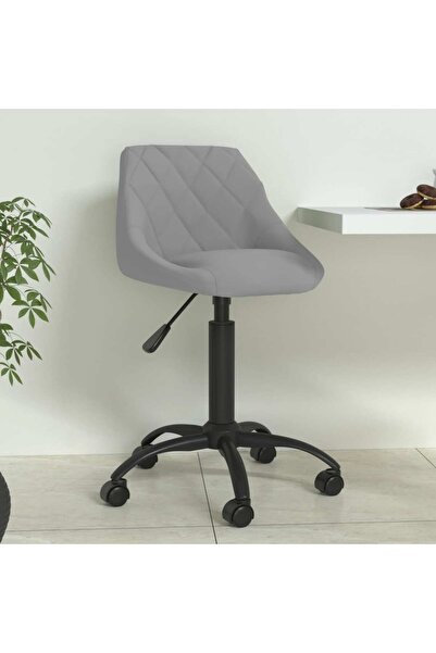 Concept Scaun de bucătărie, gri deschis, catifea