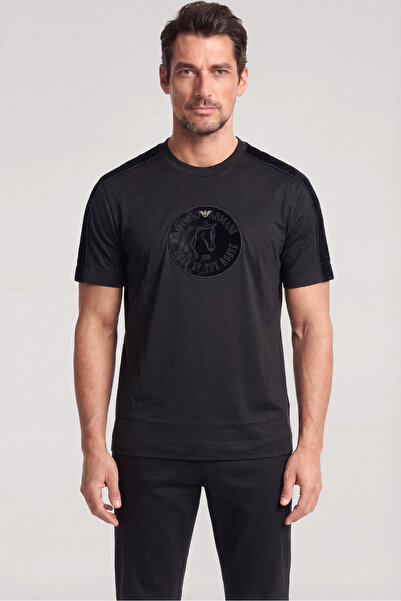 Emporio Armani Men's Cotton Pack Crew Neck Short Sleeve Black T-Shirt Em00534...