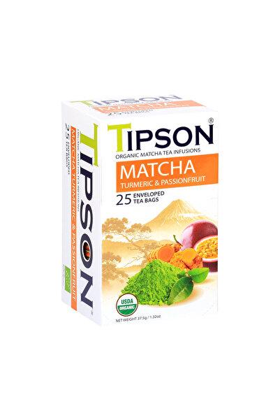 Tipson Tea - Matcha Turmeric & Passion Fruit (25 tea bags)