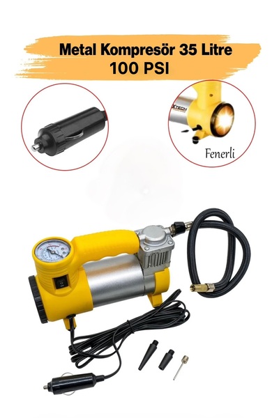 SEGASAN SG100 Metal Hava Araç Kompresörü 100 PSI Tekerlek Lastik Top Şişirme ...