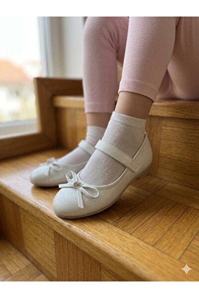 nuh kids Veoma lagane, udobne ortopedske uloške, detaljne bijele balerina cip...