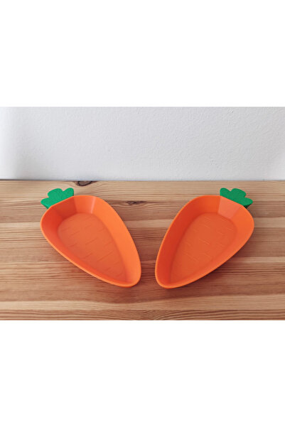 MİR STORE Set of 2 Carrot Design Presentation Plates