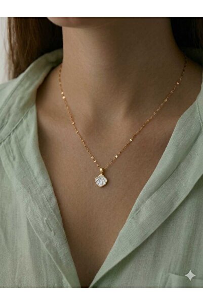 Papatya Silver 925 Ayar Gümüş İtalyan Ezme Zincir İstiridye Kolye.rose.gold.r...