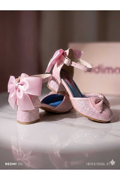 PATİK BEBE KIZ ÇOCUK PEMBE RENK FİYONKLU MİNİK RAHAT TOPUKLU ŞIK ABİYE AYAKKABI