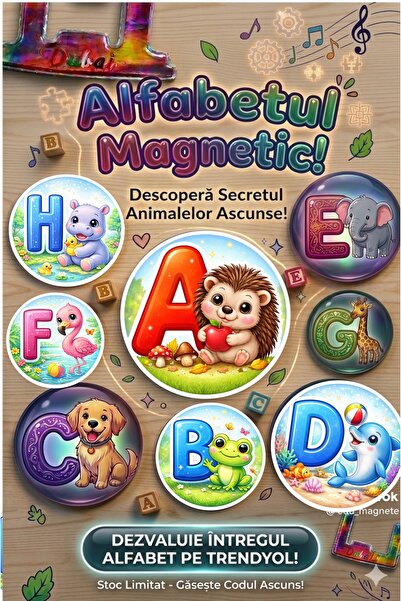 OEM Magneți Educativi "Alfabetul Secret" cu Animăluțe Simpatice – Descoperă S...