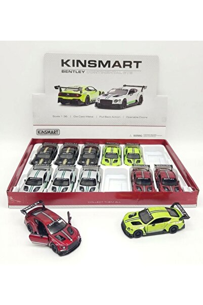 Kinsmart 12 قطعة من سيارات بنتلي جي تي للسباقات بمقياس 1:38 - اسحب للخلف وانط...