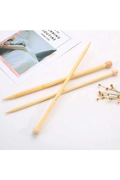 DUCK HOBY 10 mm Bamboo Knitting Needle - Knitting Needle - 1 Pair - 35 cm