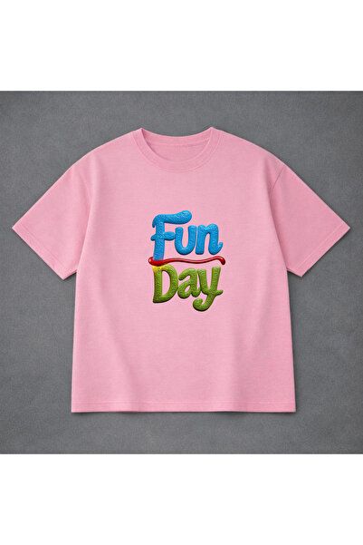 VODEXA Unisex Oversized T-Shirt Fun Day Printed 100% Cotton T-Shirt Comfortab...