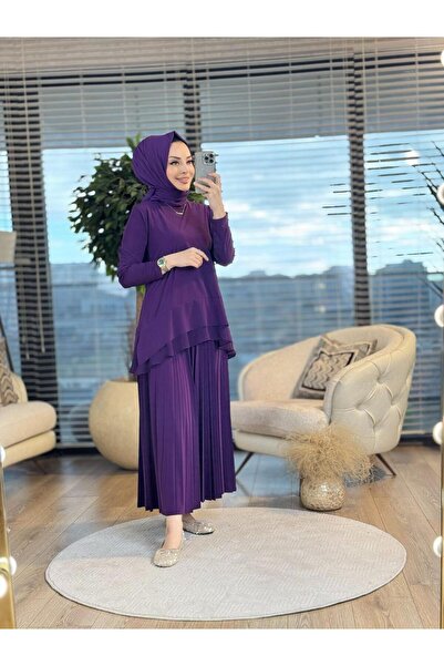 MODAMÜNASİP طقم تنورة شيفون ساندي