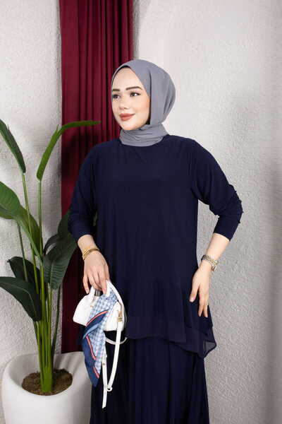 MODAMÜNASİP Chiffon Sandy Skirt Suit