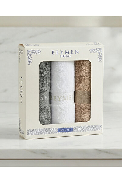 Beymen Hediye Bymen Towel, 3-Pack 40X70 100% Cotton , Silk I Texture