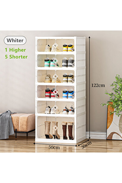 Generic Installation-free folding 6-layer cabinet dust-proof household storag...