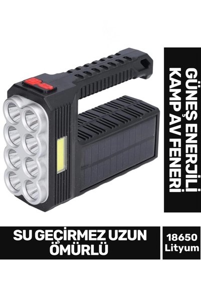 Genel Markalar #SolarAydınlatma 18650 Lityum Pilli Güneş Enerjili Abs Plastik...