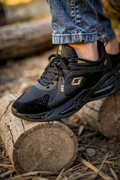 SOLAZER Men's Daily Sneakers G.Black Walking Shoes
