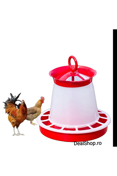 dealshopromania Chicken and Poultry Feeder 5L for chicks, turkeys, ducks, gui...