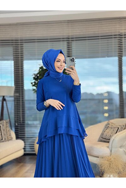 MODAMÜNASİP Chiffon Sandy Skirt Suit