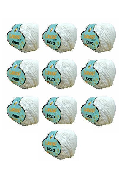 Lanoso Alara Cotton Yarn Pachet de 10 bucăți 50 gr 140 m Bumbac și Acrilic (9...