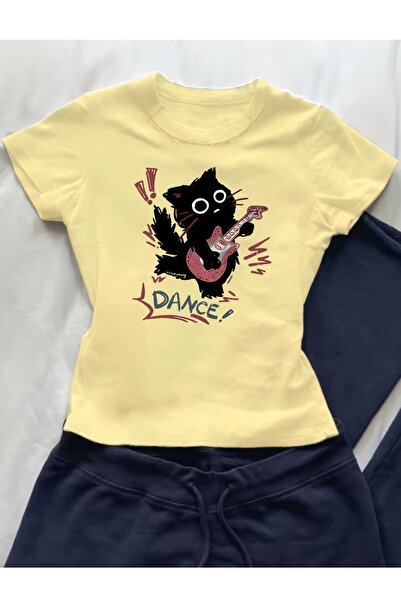 Toum Belt Boy Cat's Dance Cropped Bluz