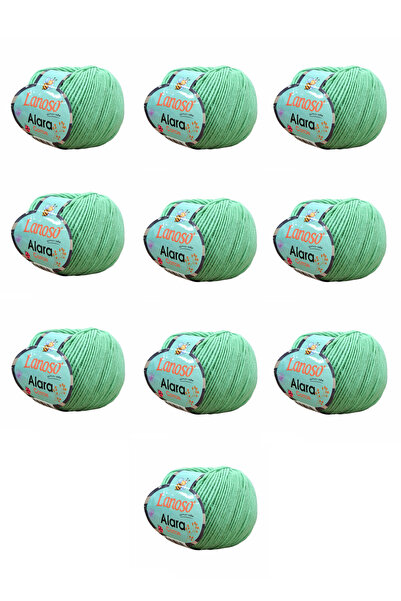 Lanoso Alara Cotton Yarn 10-Pack 50 Gr 140 m P Cotton and a Acrylic 915) Amig...