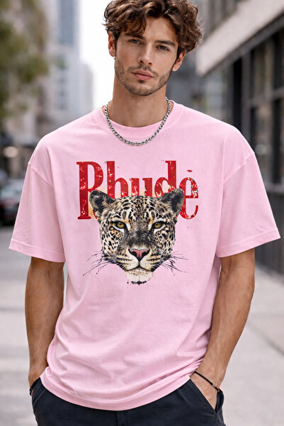 ArtYus Rhude Leopard Print Unisex Oversized T-Shirt – Pack of Cotton Crew Nec...