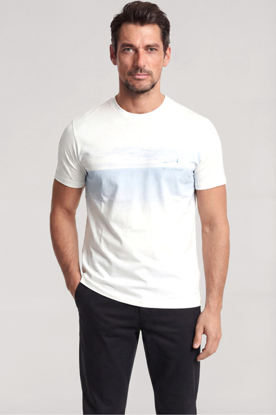 PAUL&SHARK Men's Regular Fit Round Neck Logo Patterned Cotton Pack Short Slee...