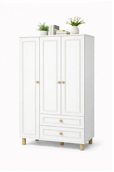 Cozibo Bahama Çitalı 3 Kapaklı 2 Çekmeceli Gardrop