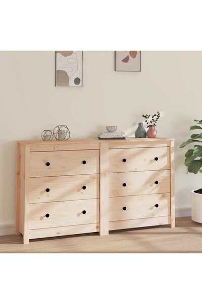 Concept Μπουφές, 140x35x80 cm, μασίφ ξύλο πεύκου