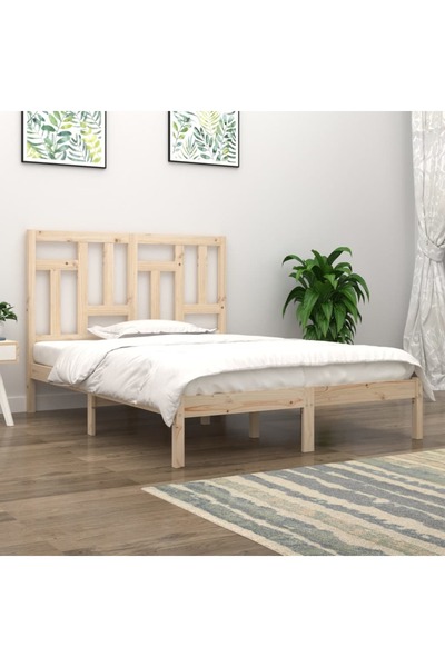 Concept Σκελετός Διπλό κρεβατιού 4FT6, 135x190 εκ., μασίφ ξύλο