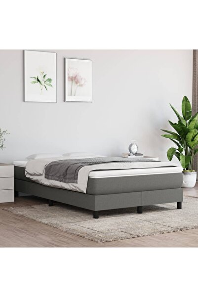 Concept Σκελετός κρεβατιού με ελατήρια, σκούρο γκρι, 120x200 cm, ύφασμα