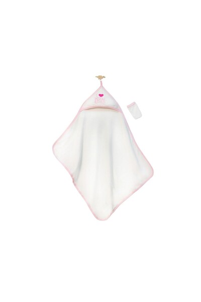 sylar I mam & dad embroidered baby towel eraser - pink