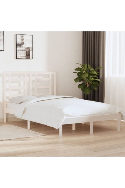 Concept Σκελετός κρεβατιού, λευκό, 120x200 cm, μασίφ ξύλο πεύκου