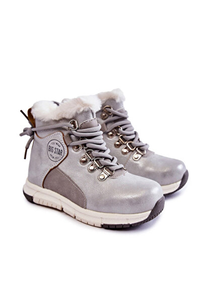 Big Star Shoes Children's insulated boots with a zipper Big Star KK374178 Sil...