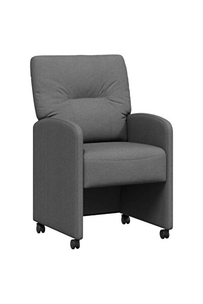 vidaxl Scaune de dining cu roți 2 pcs Gri închis 57 x 67 x 95 cm