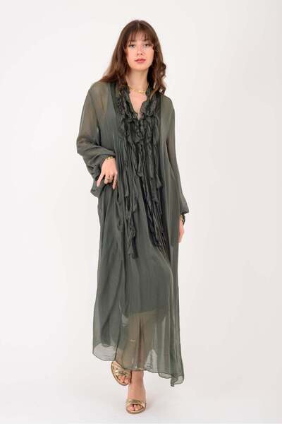 Park Moda 7513 COSTELLO ΜΑΚΡΥ ΦΟΡΕΜΑ ΜΕ ΒΟΛΑΝΑΚΙΑ ΚΑΙ ΛΕΠΤΟΜΕΡΕΙΕΣ Μετάξι