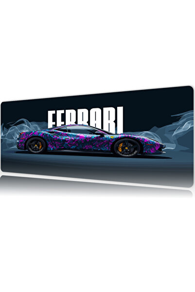 urzuva Araba Modelleri Neon Phantom Gaming Oyuncu XL Mouse Pad Dikişli Mousep...